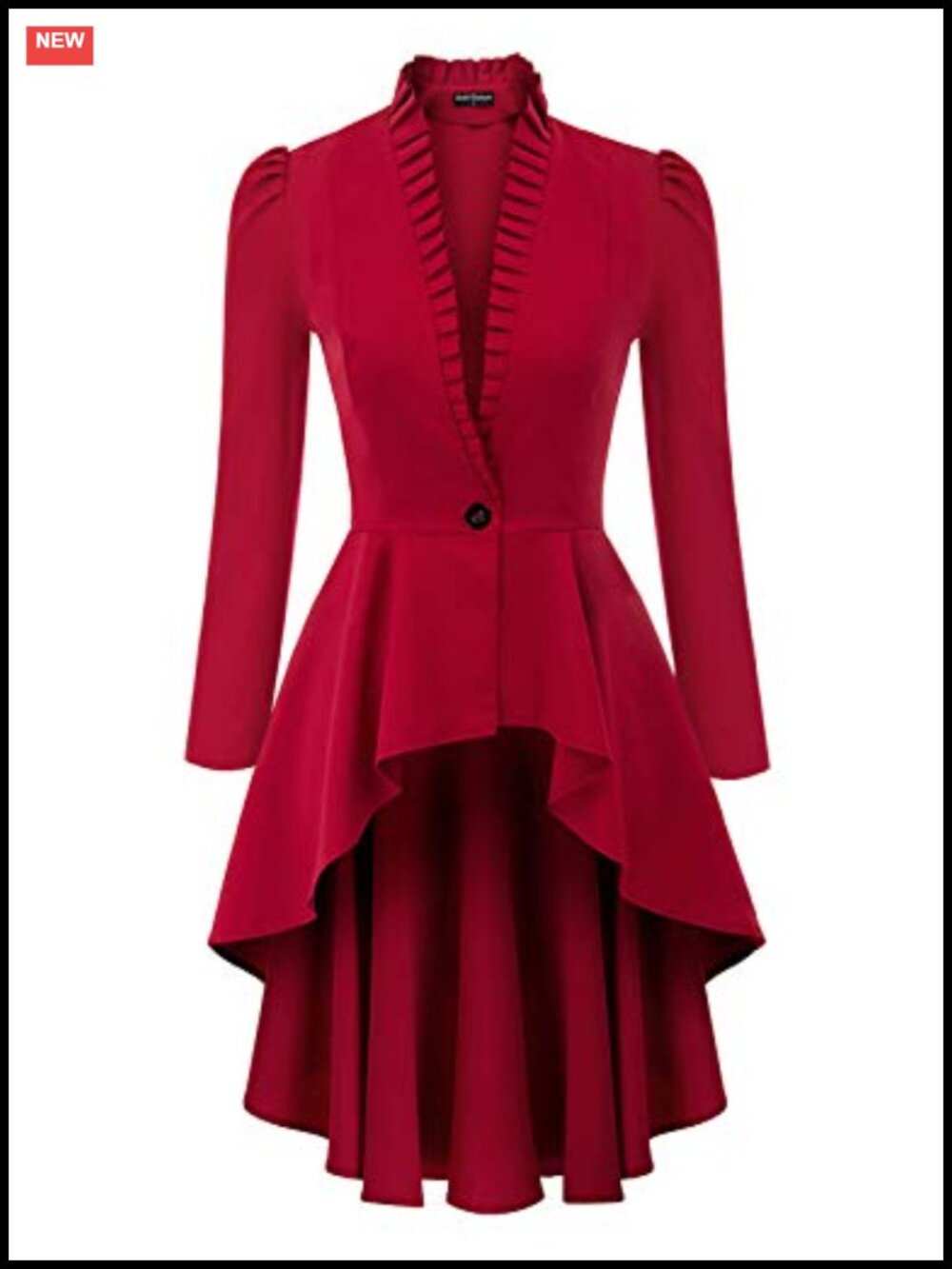 Steampunk Gothic Long Jacket V-Neck Lace-Up Overcoat Cosplay Coat